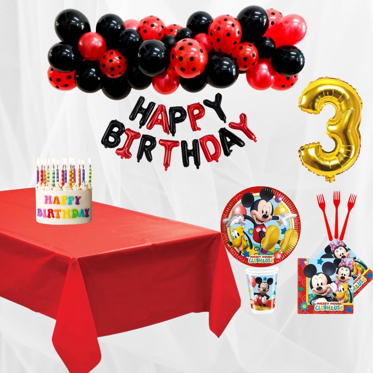 Mickey Mouse Doğum Günü Konsepti Erkek