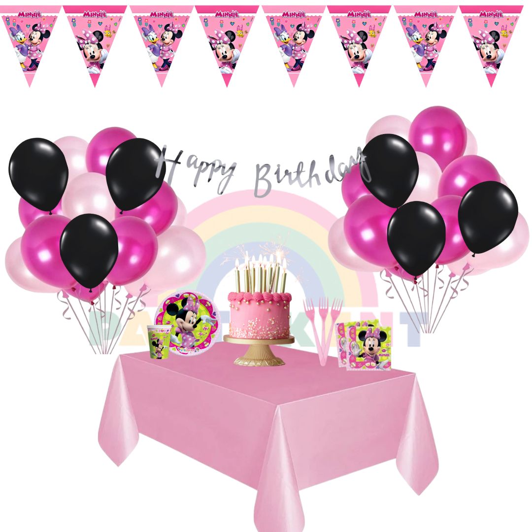 minnie mouse doğum günü parti seti