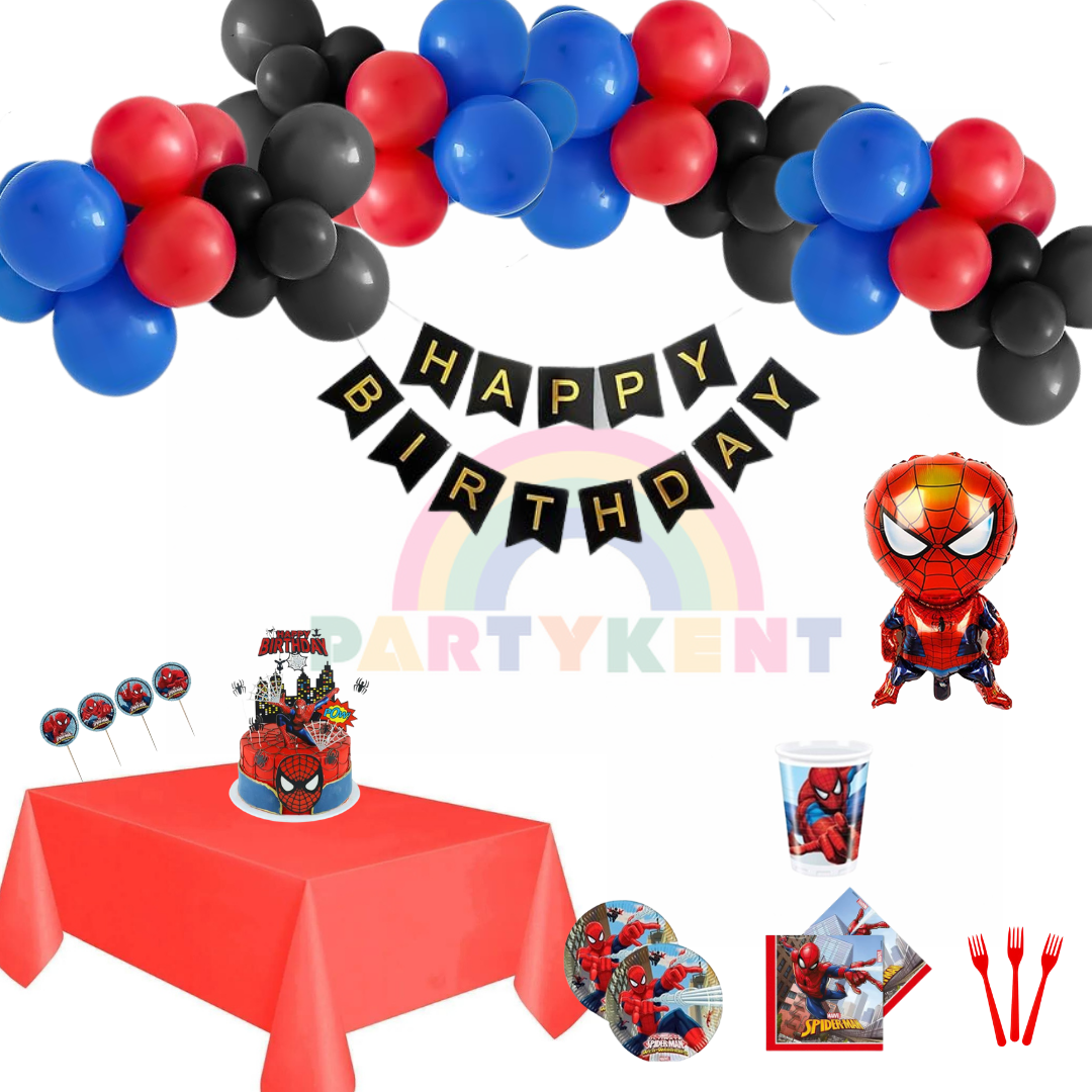 Spiderman temalı parti set