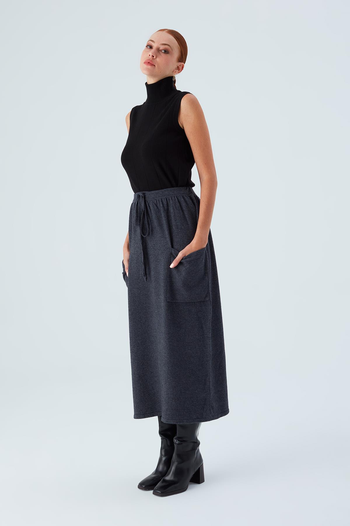 Peraluna Nora Skirt Relaxed Cut, Elastic Waist, Ankle Length Women's Knitwear Sk - Bild 10 von 48