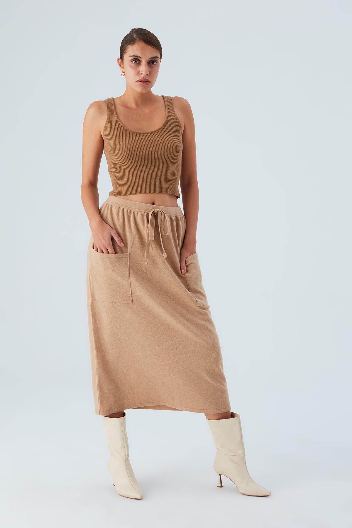 Peraluna Nora Skirt Relaxed Cut, Elastic Waist, Ankle Length Women's Knitwear Sk - Bild 27 von 48