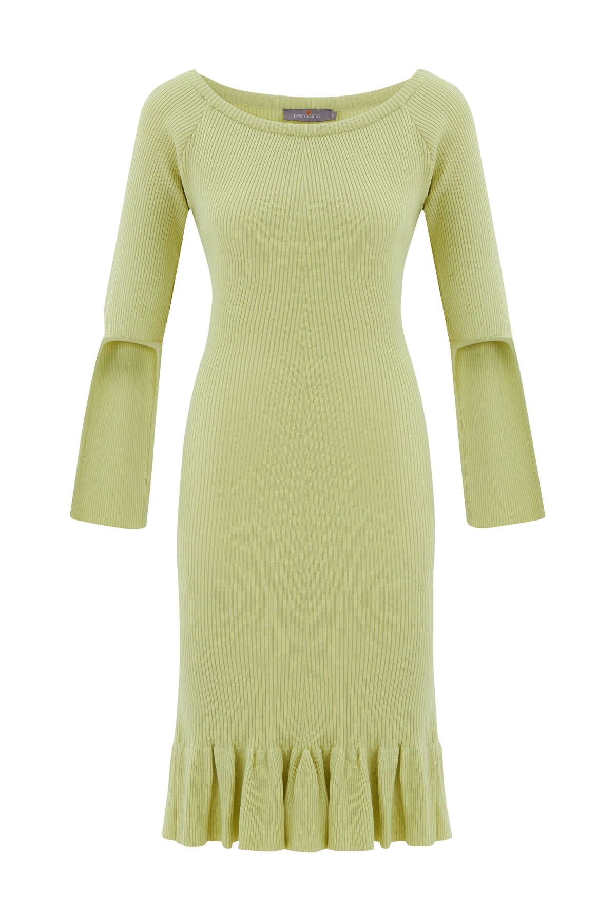 luna ribbed knit midi dress LUNA DRESS IN PONTE KNIT