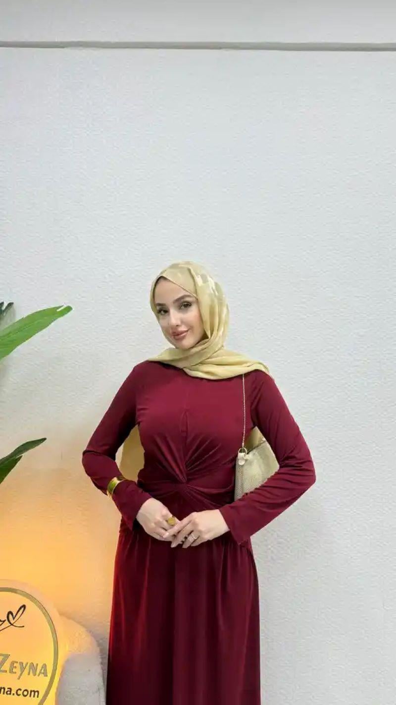 Ahenk Elbise Bordo