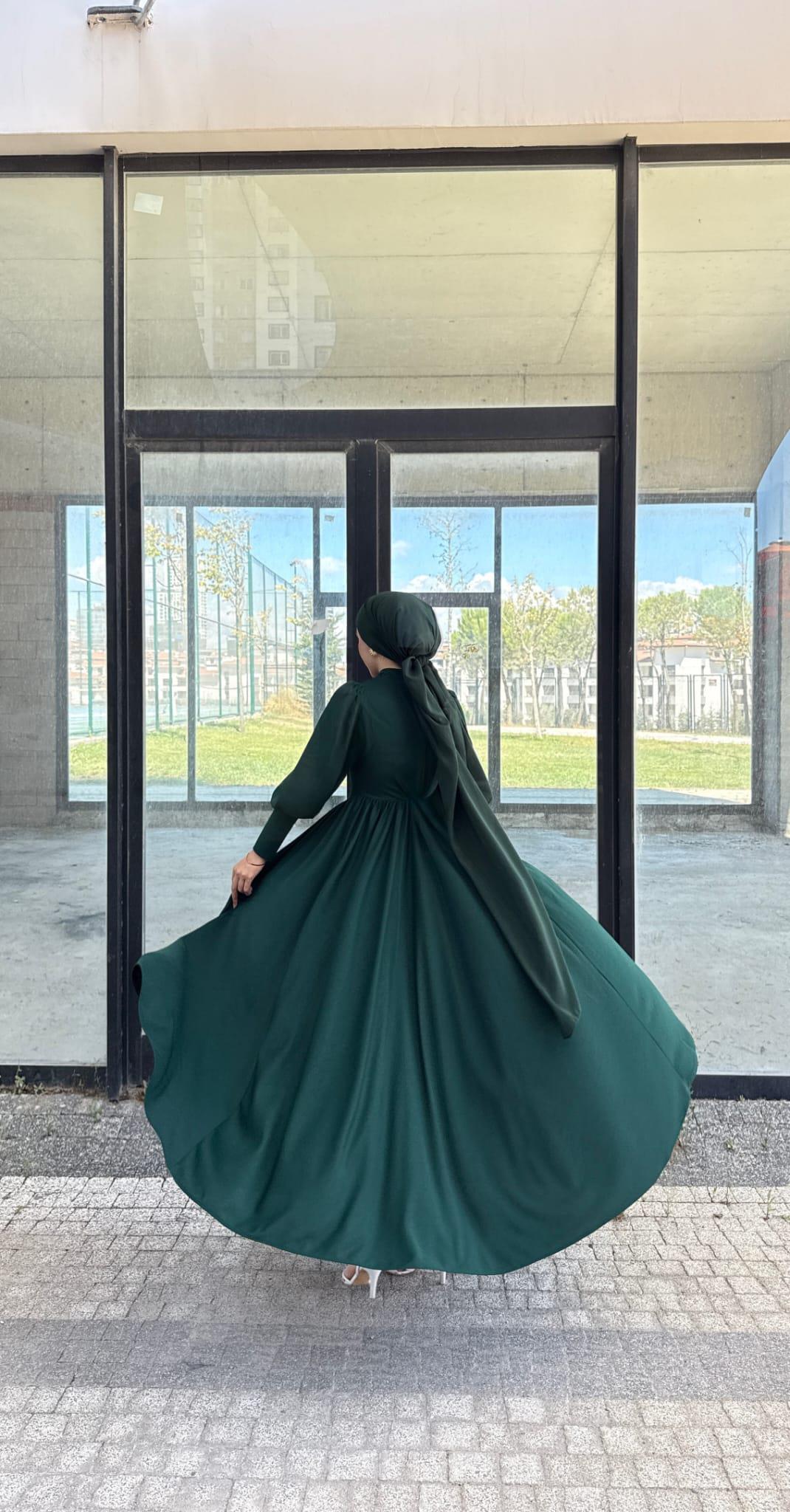 Arya Elbise Zümrüt Yeşili