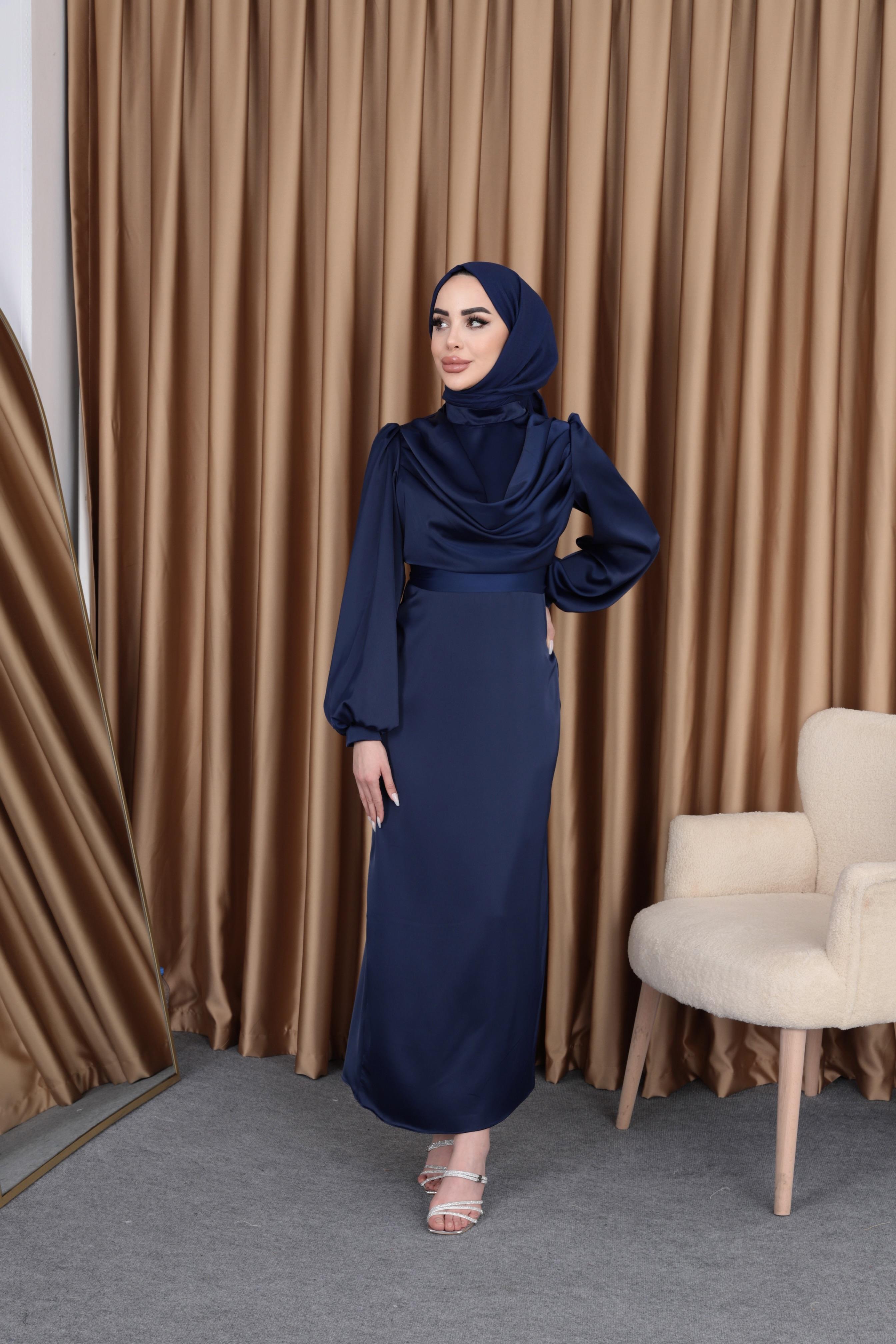 Dagaje Saten Abiye Lacivert