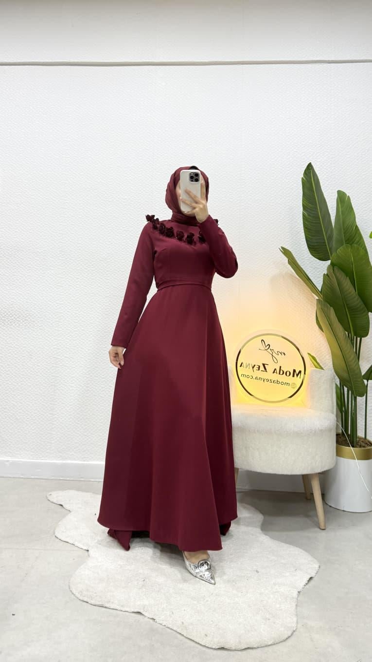 Gül Elbise Bordo 