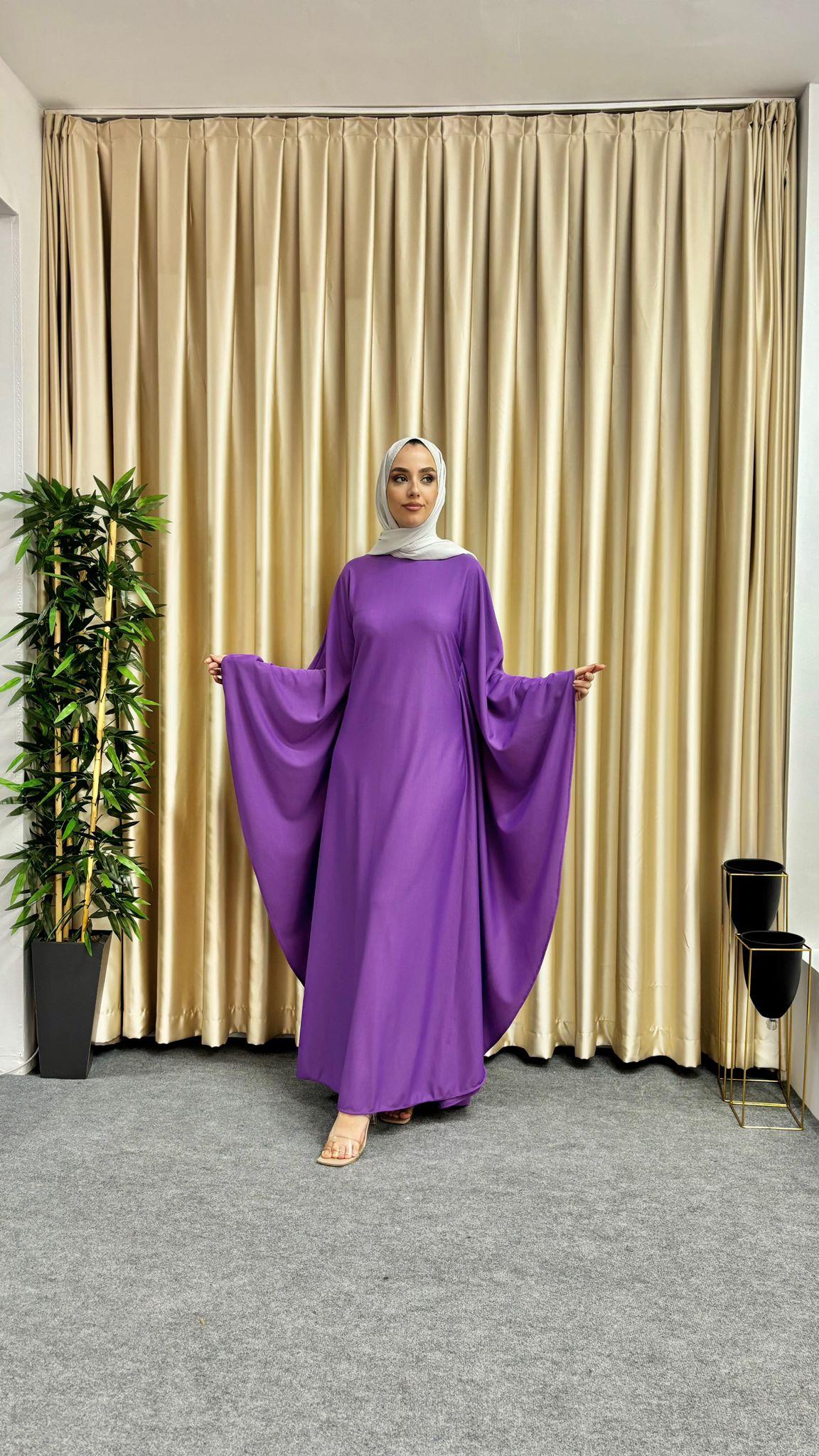 Panço Tesettür Elbise Lila 