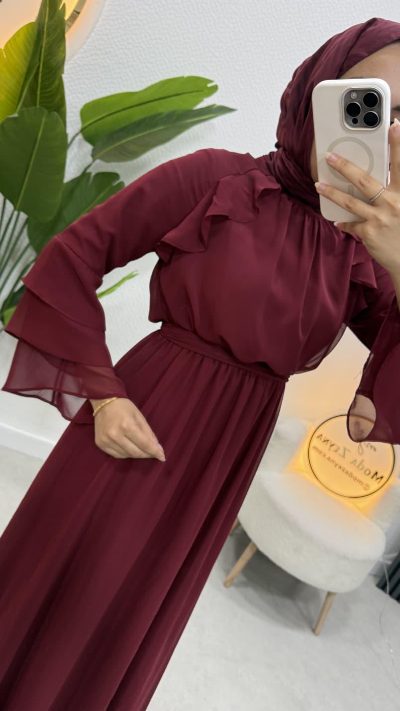 Alis Elbise Bordo
