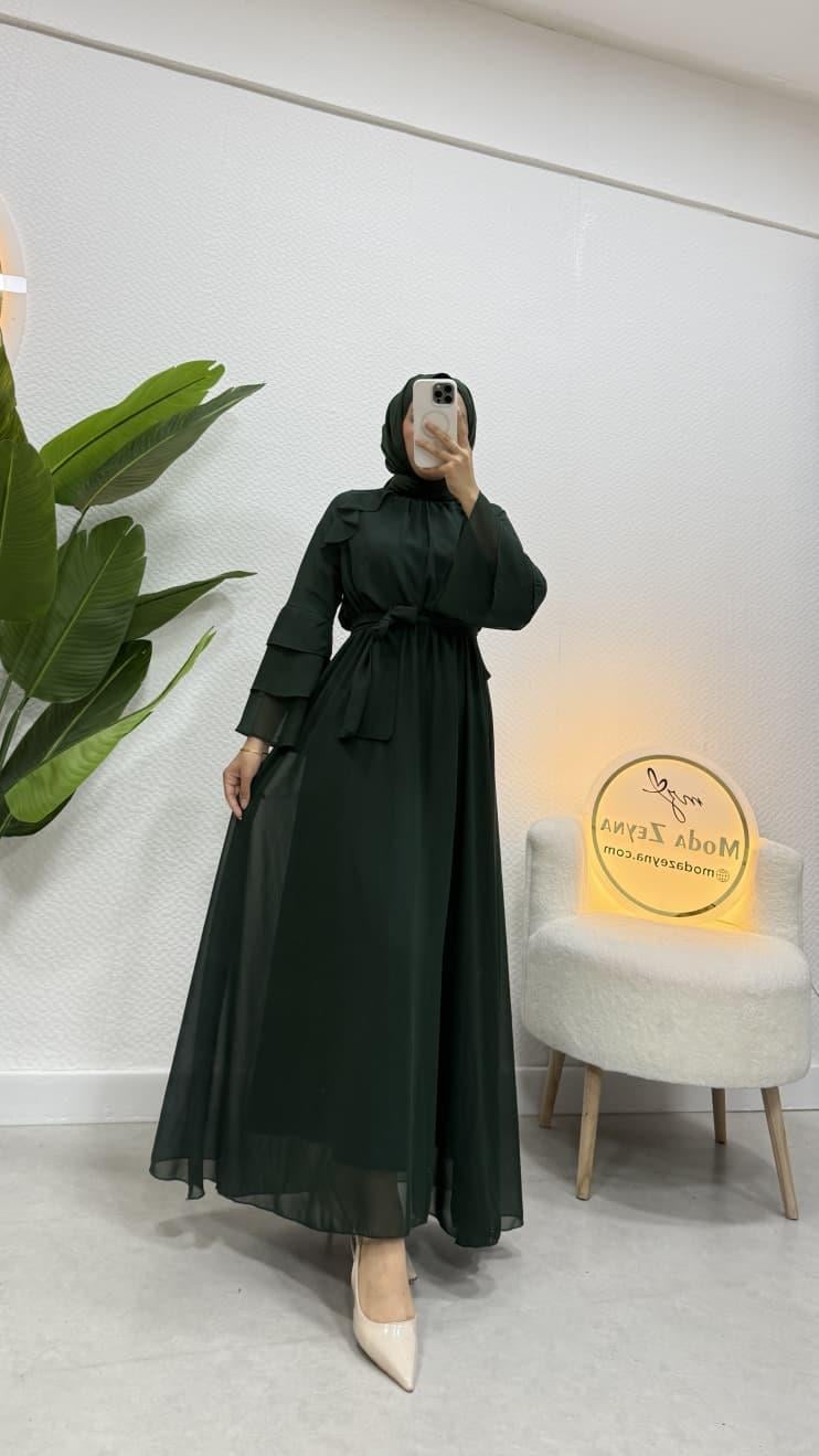 Alis Elbise Zümrüt Yeşili