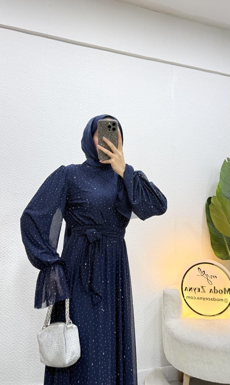 Asya Elbise Lacivert 