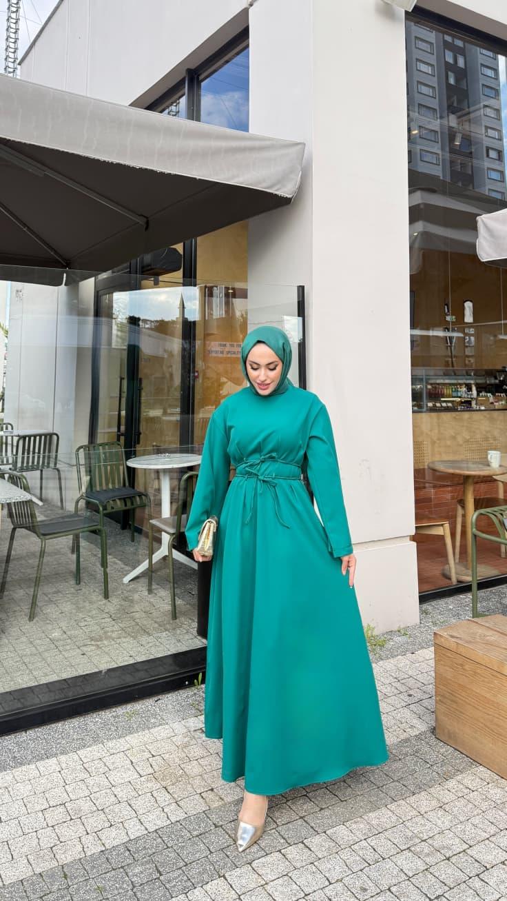 Azra Elbise Zümrüt Yeşili 