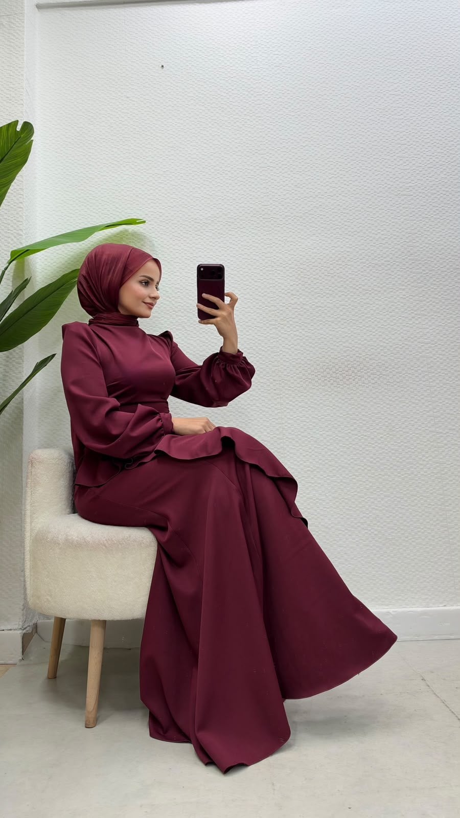 Diva Elbise Bordo 