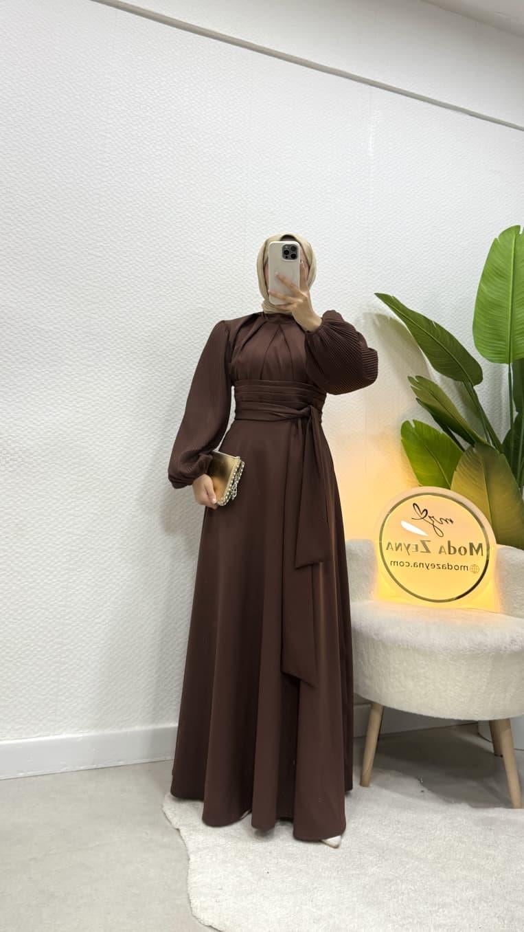 Luna Elbise Kahverengi