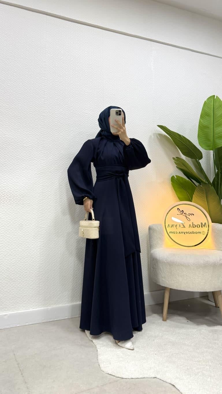 Luna Elbise Lacivert 