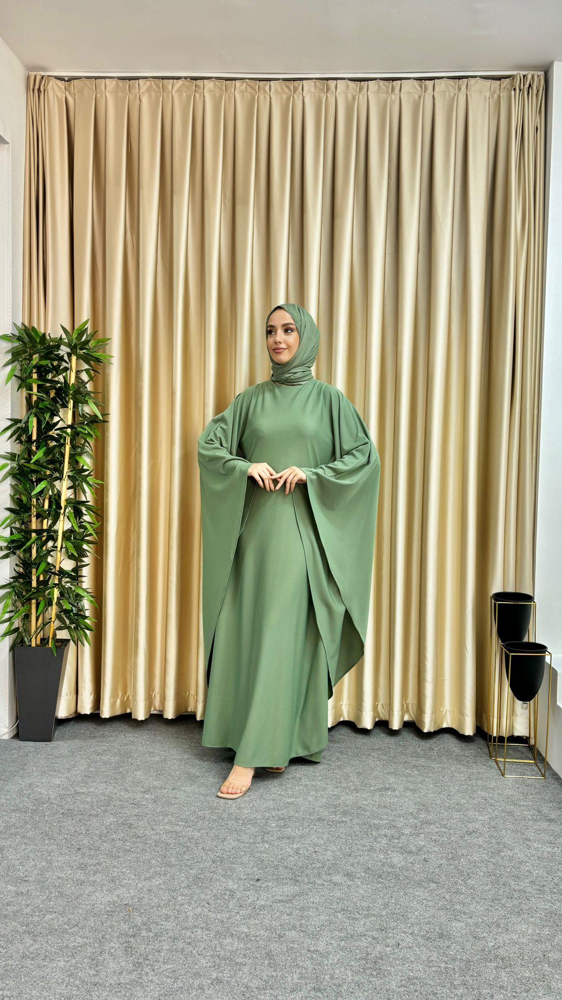 Panço Tesettür Elbise Mint Yeşili