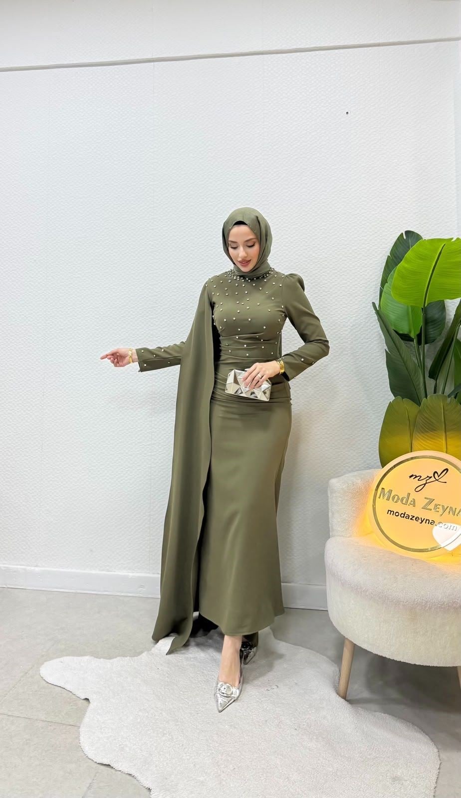Perla Elbise Haki