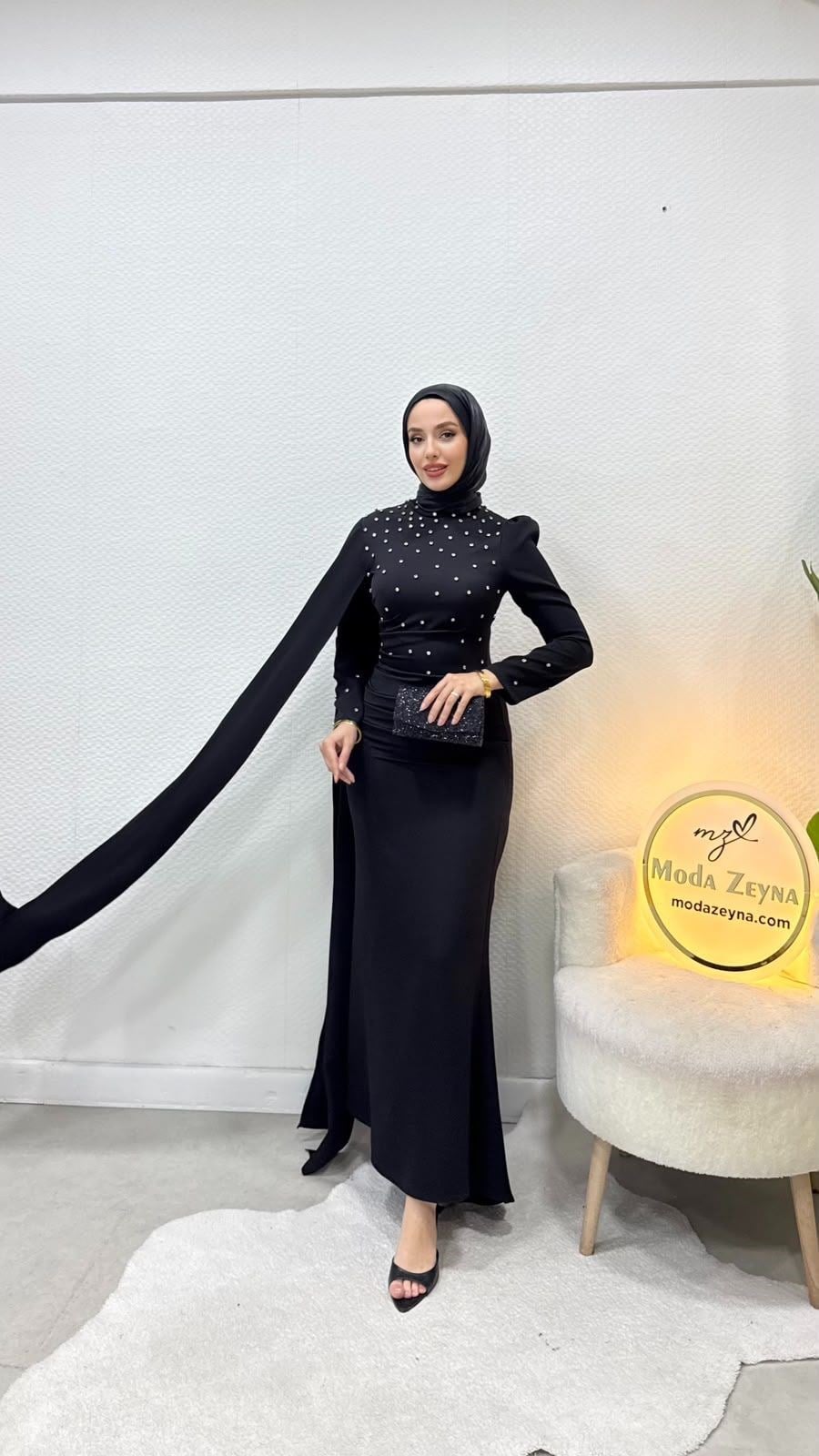 Perla Elbise Siyah 