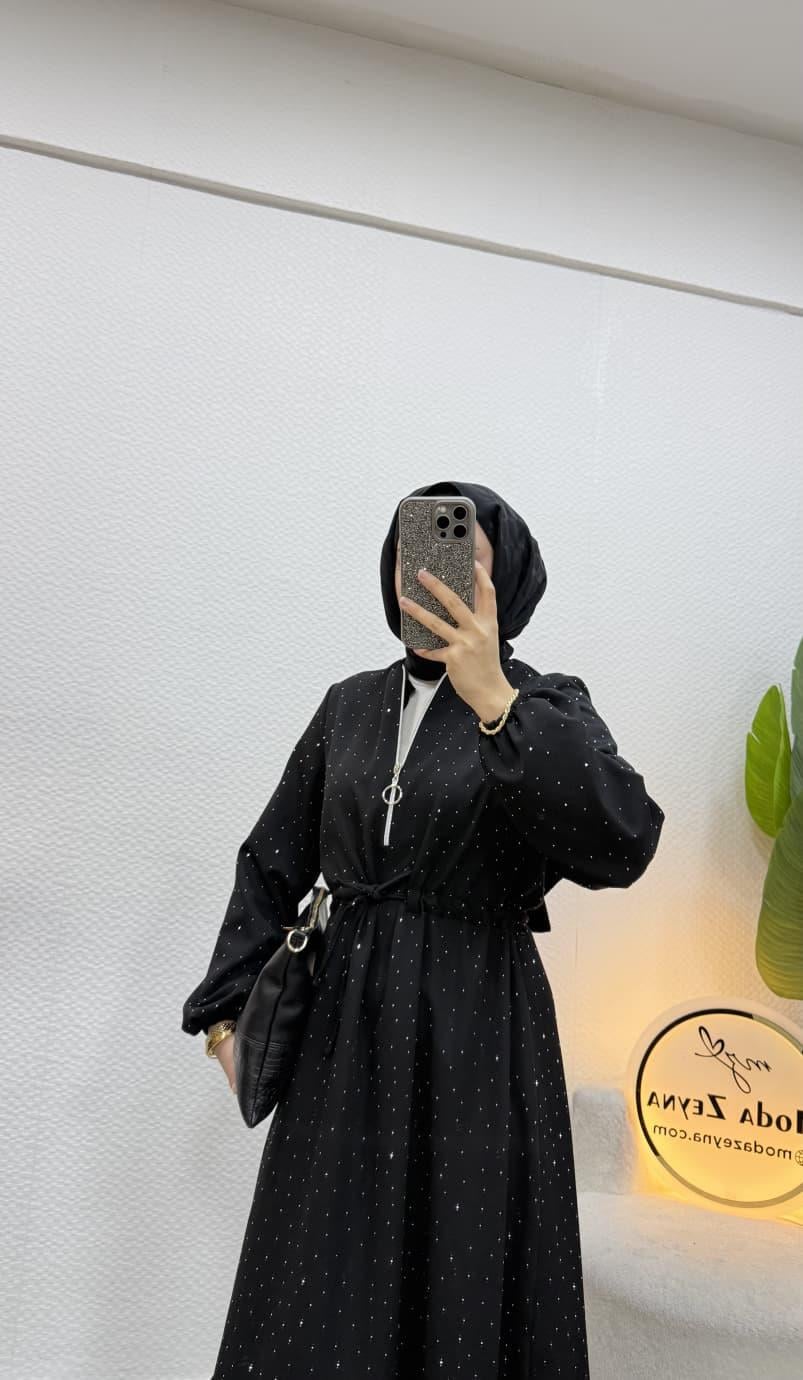 Taşlı Elbise Siyah