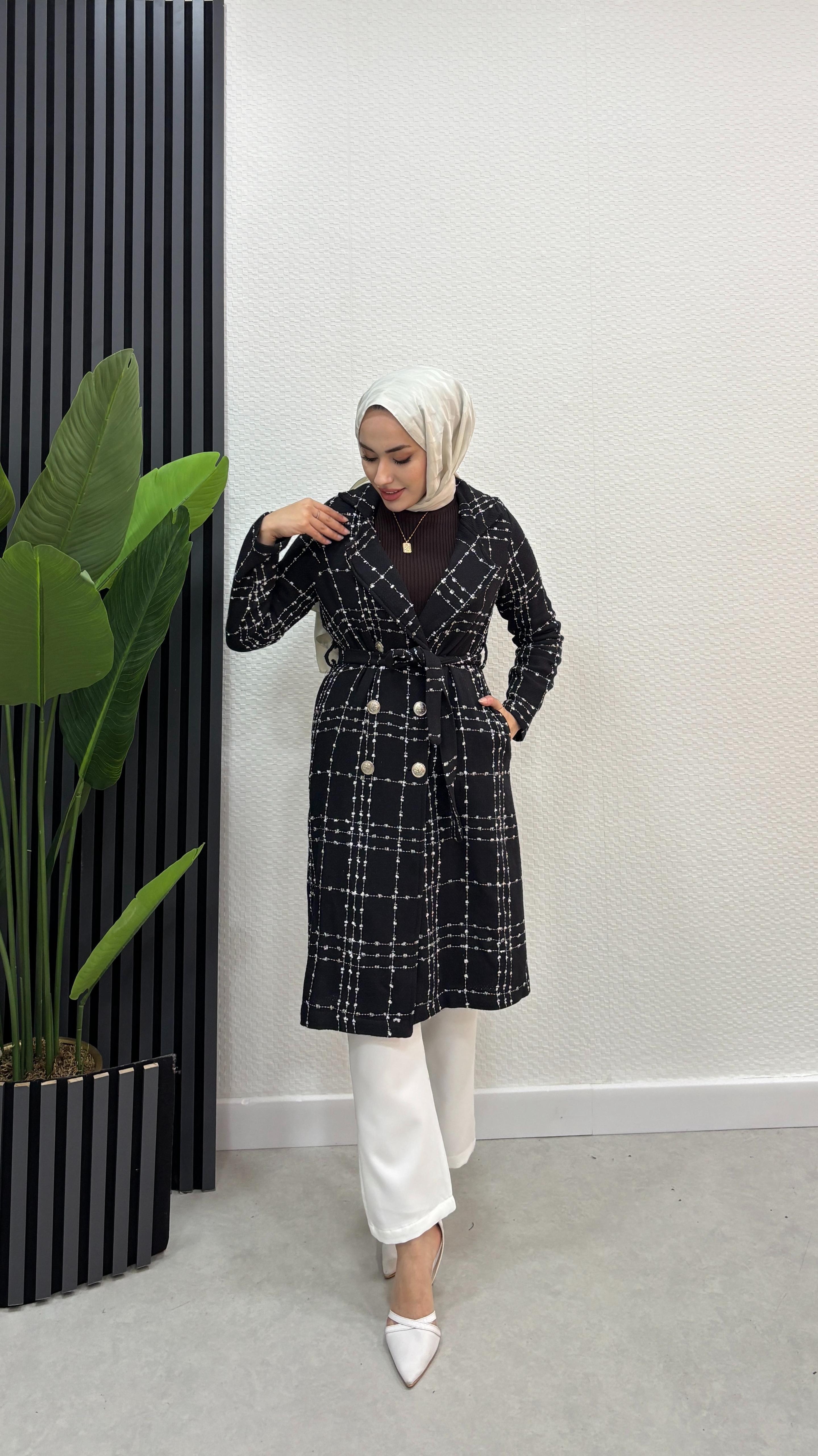 Tüvit Astarlı Ceket Siyah 