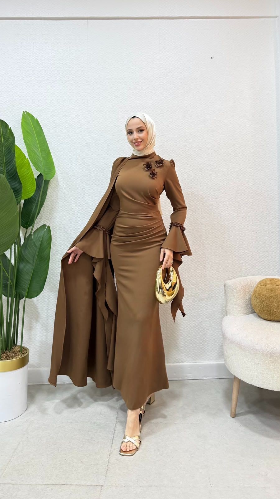 Yağmur Elbise Taba 