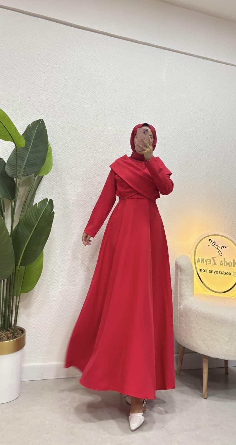 Zümra Elbise Kırmızı
