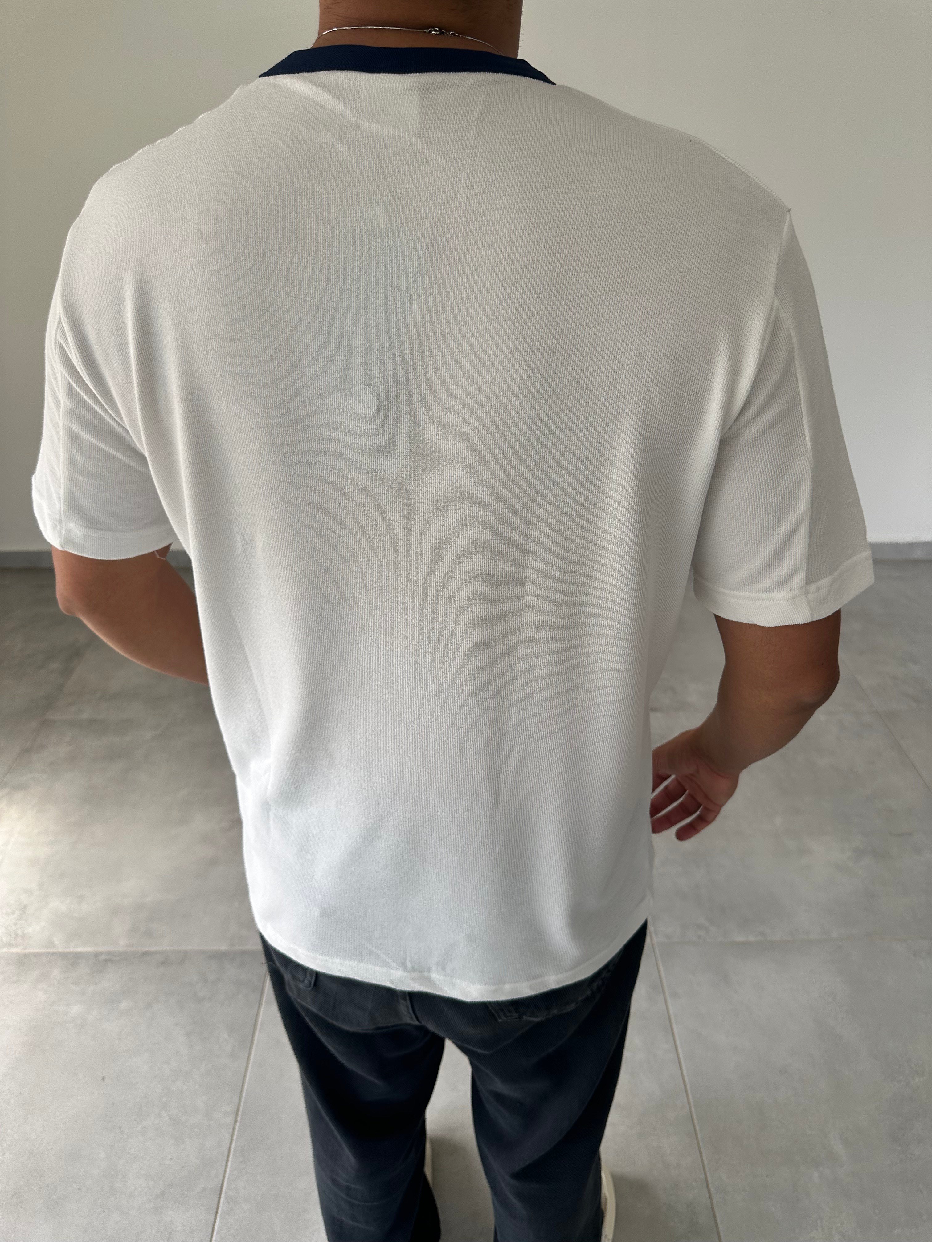 90s Nakış Detaylı Beyaz Renk Retro T-Shirt