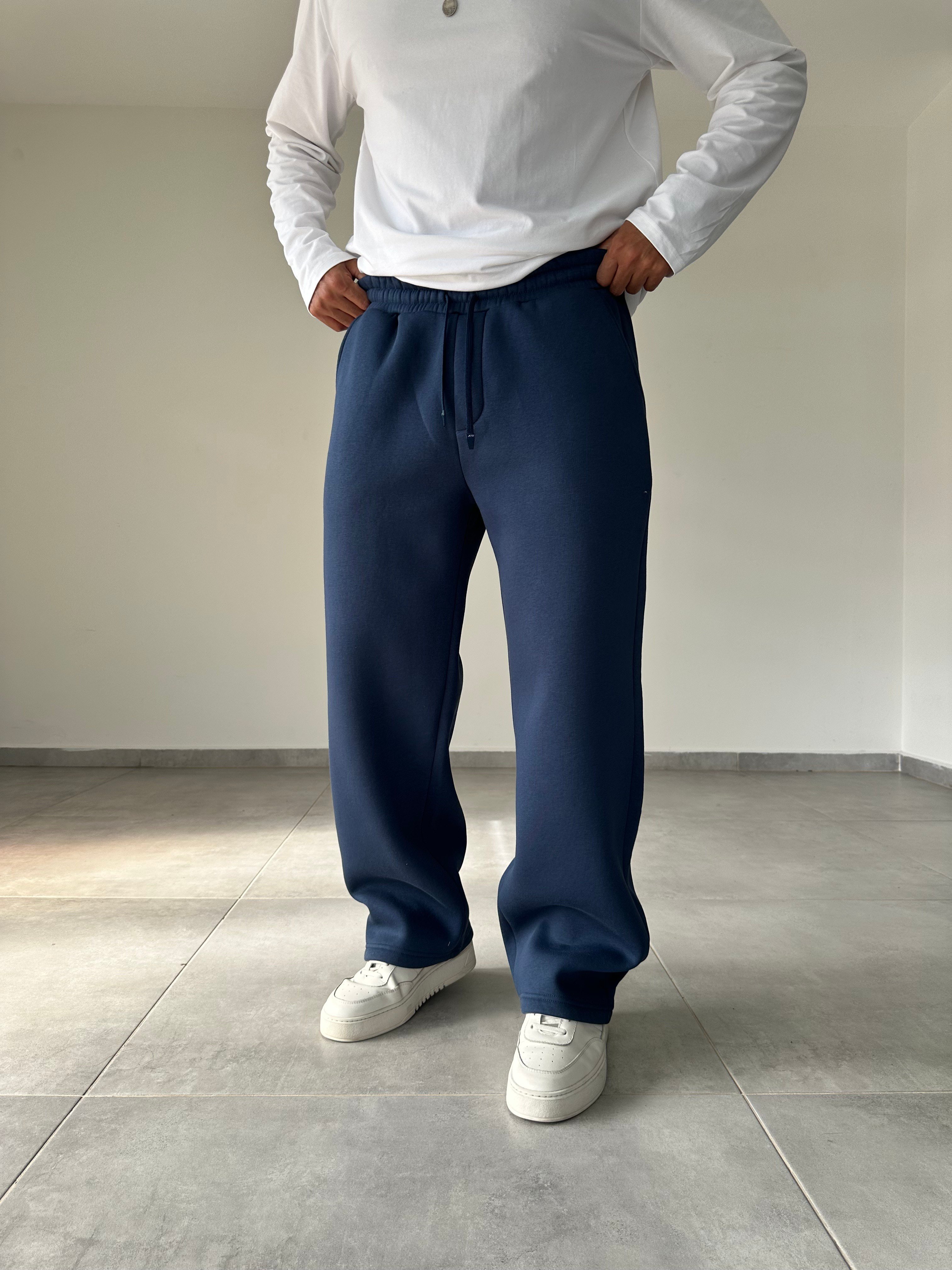 Lacivert Renk Rahat Kesim Basic Baggy Eşofman