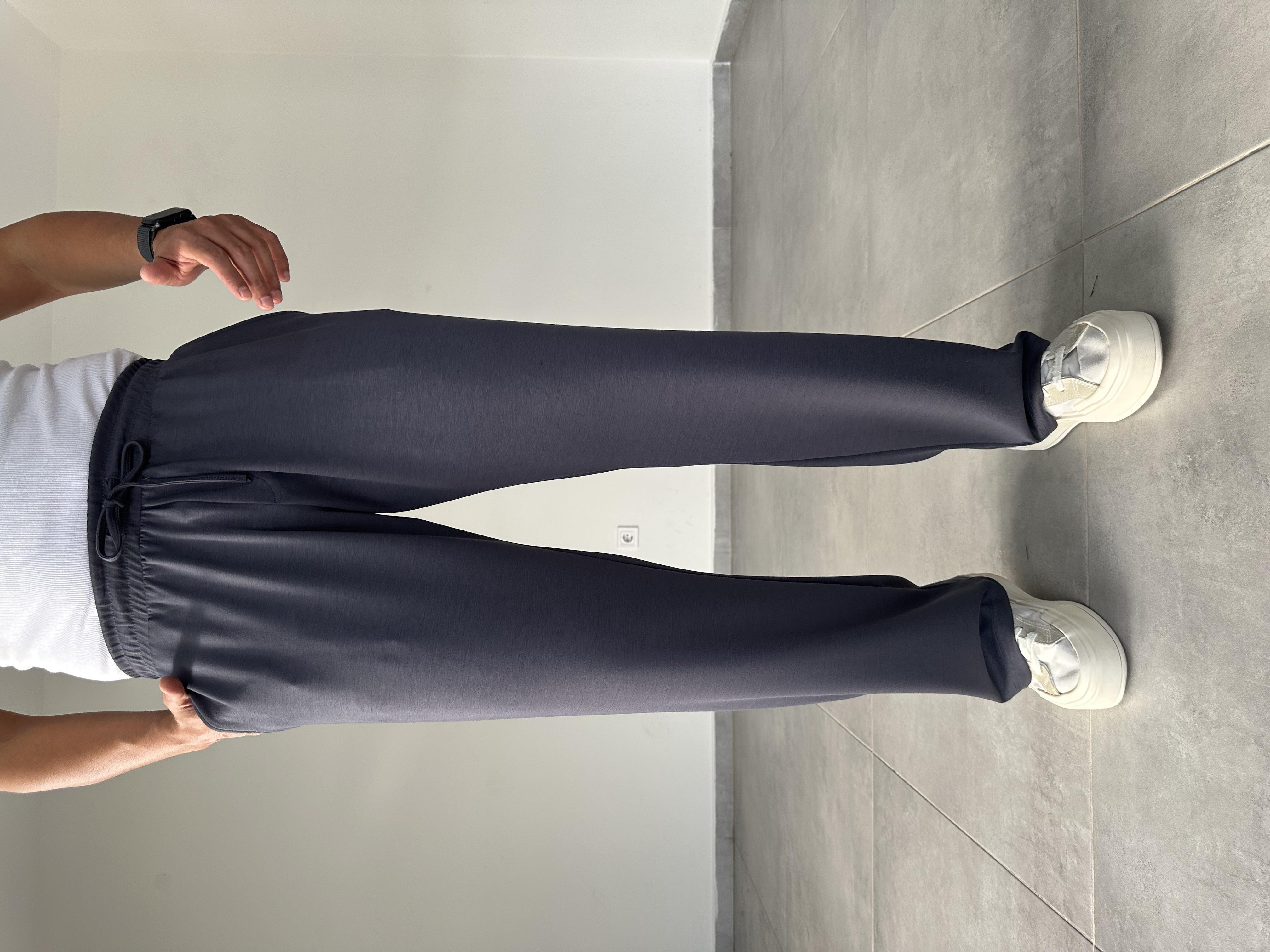Antrasit Renk Modal Kumaş Basic Baggy Pantolon
