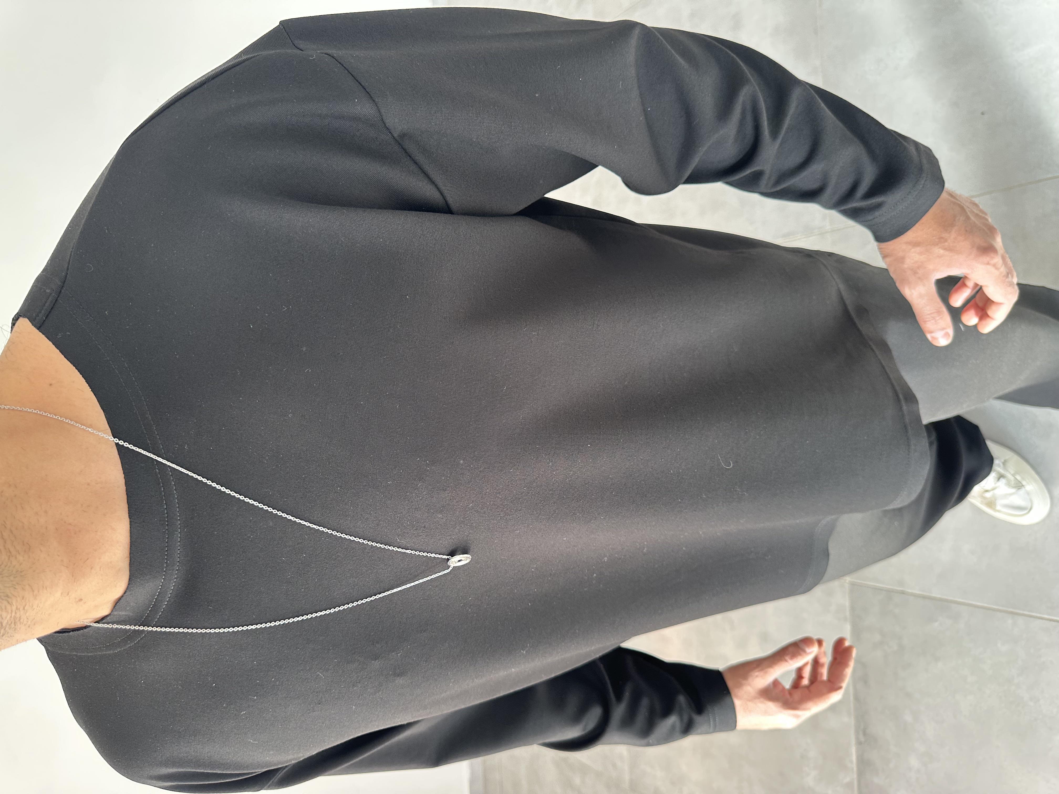 Siyah Renk Oys Kumaş Oversize Kesim Sweatshirt