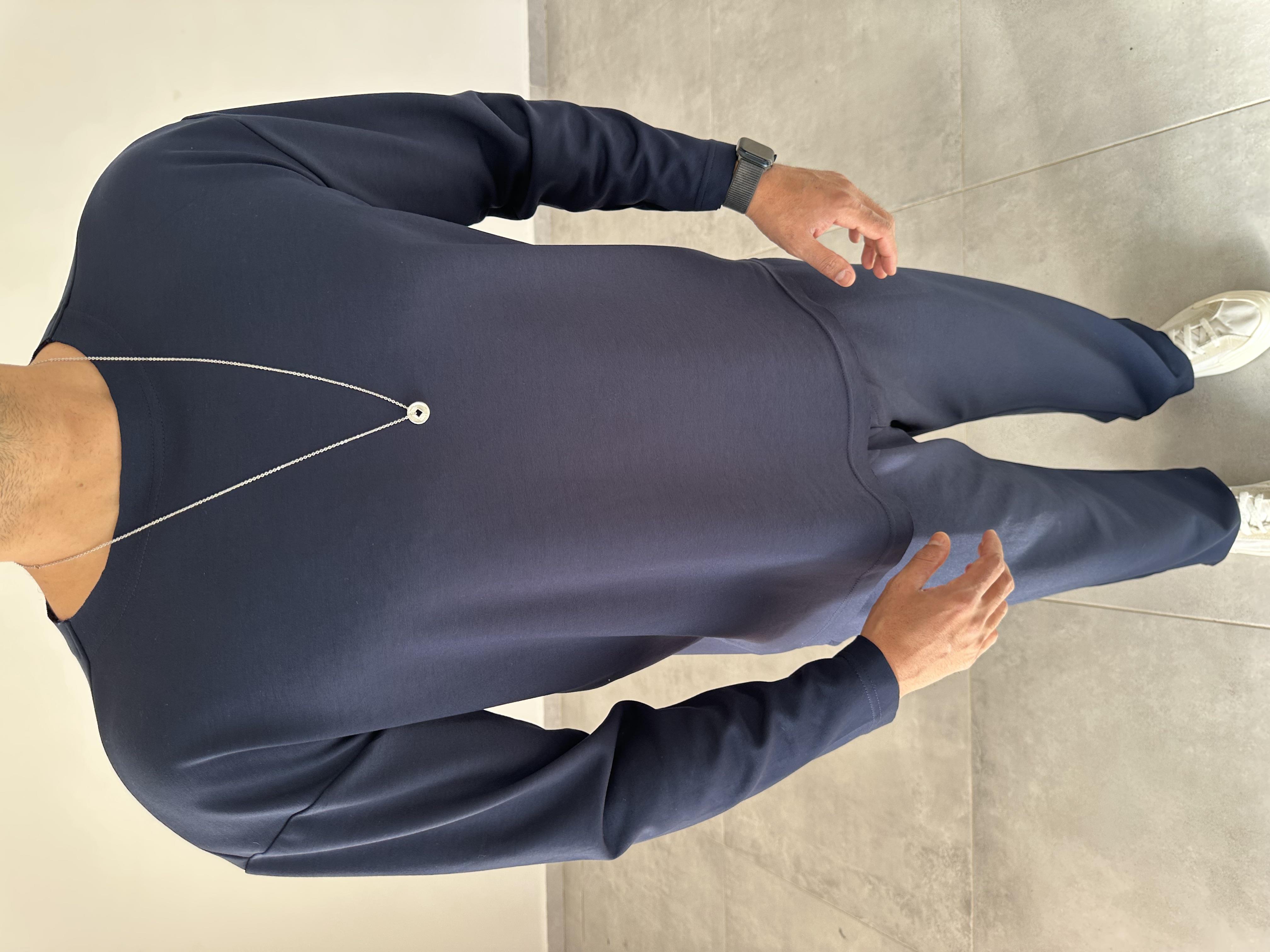 Lacivert Renk Oys Kumaş Oversize Kesim Sweatshirt