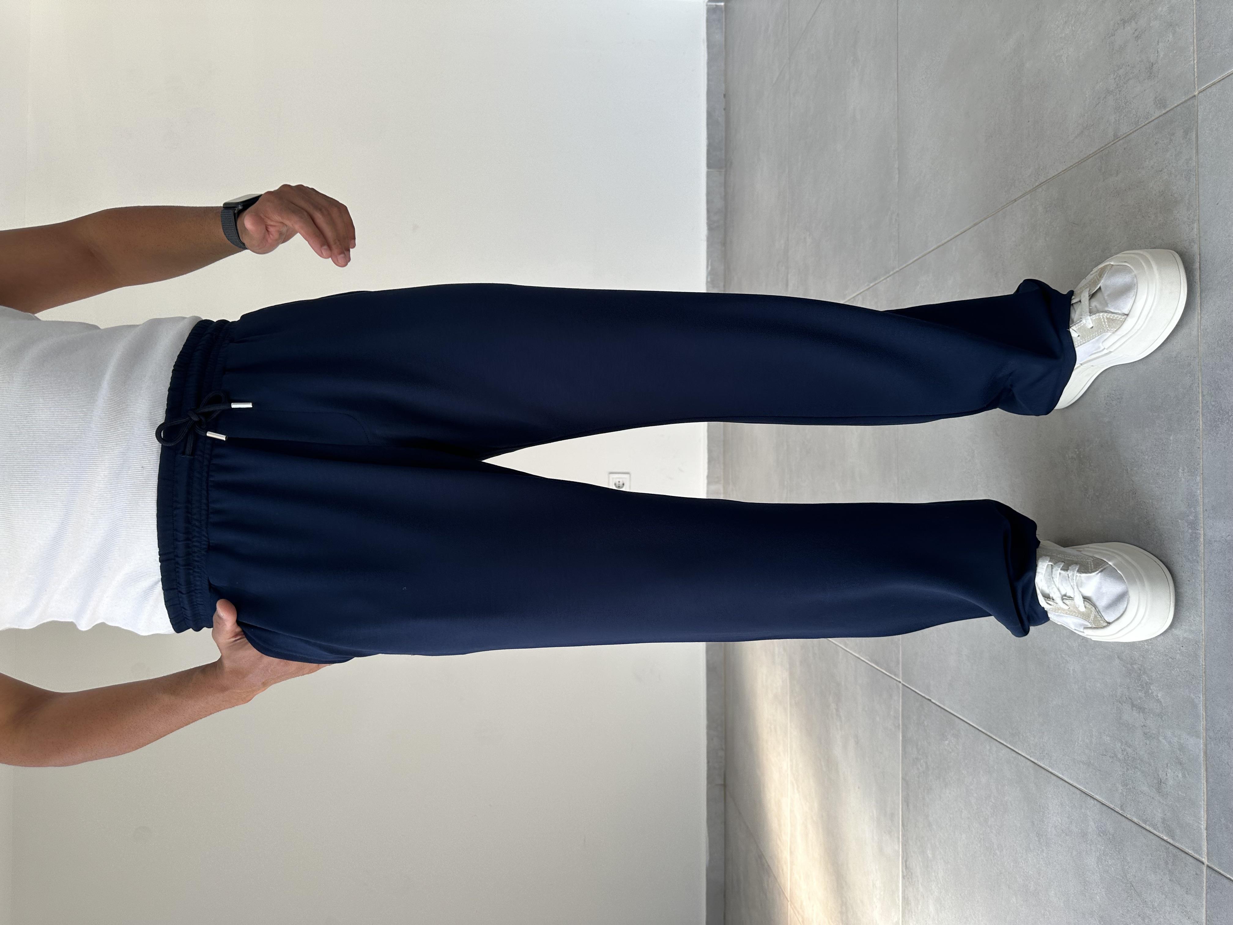 Lacivert Renk Oys Kumaş Baggy Kesim Pantolon