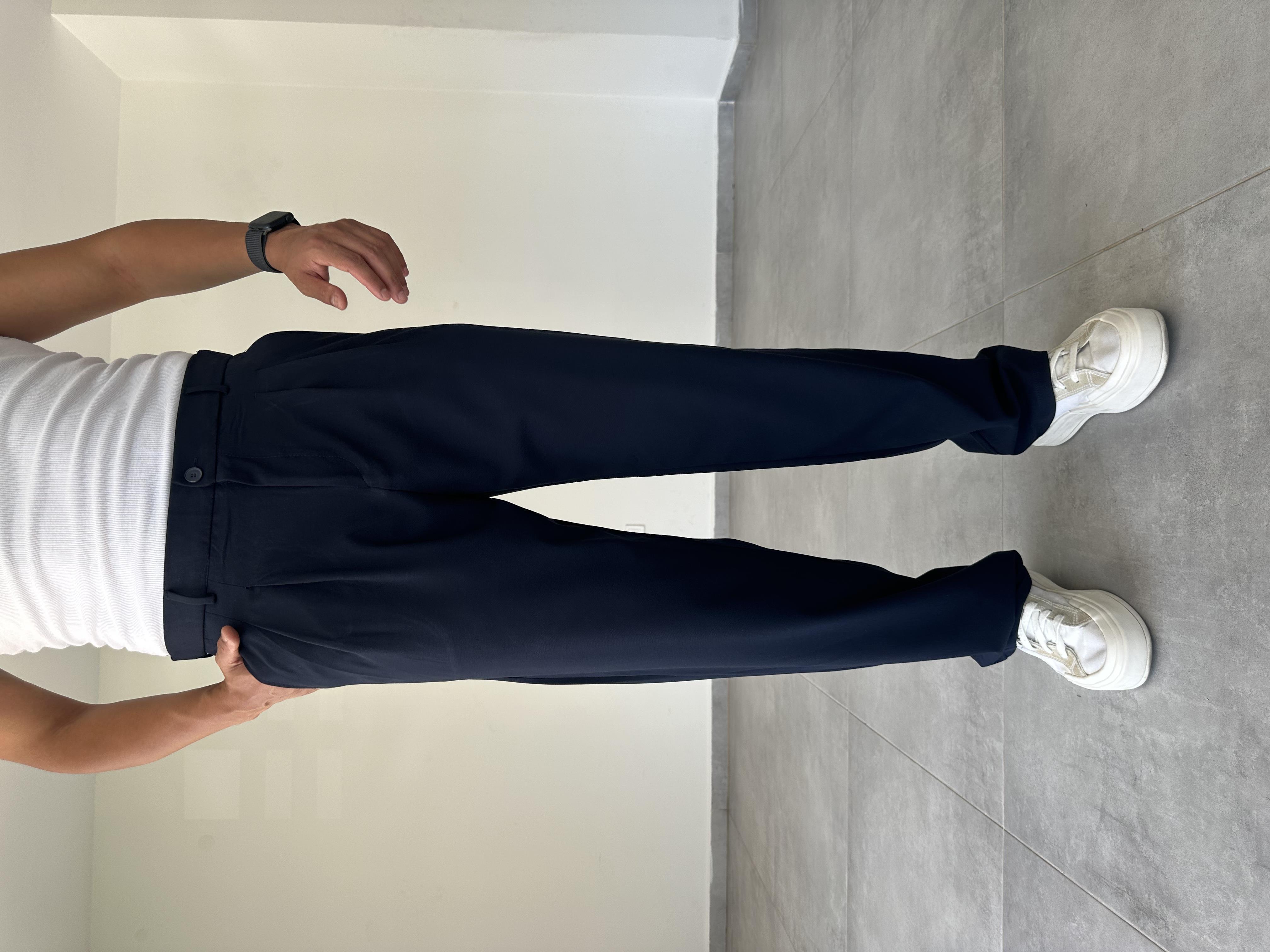 Lacivert Renk Basic Baggy Kumaş Pantolon