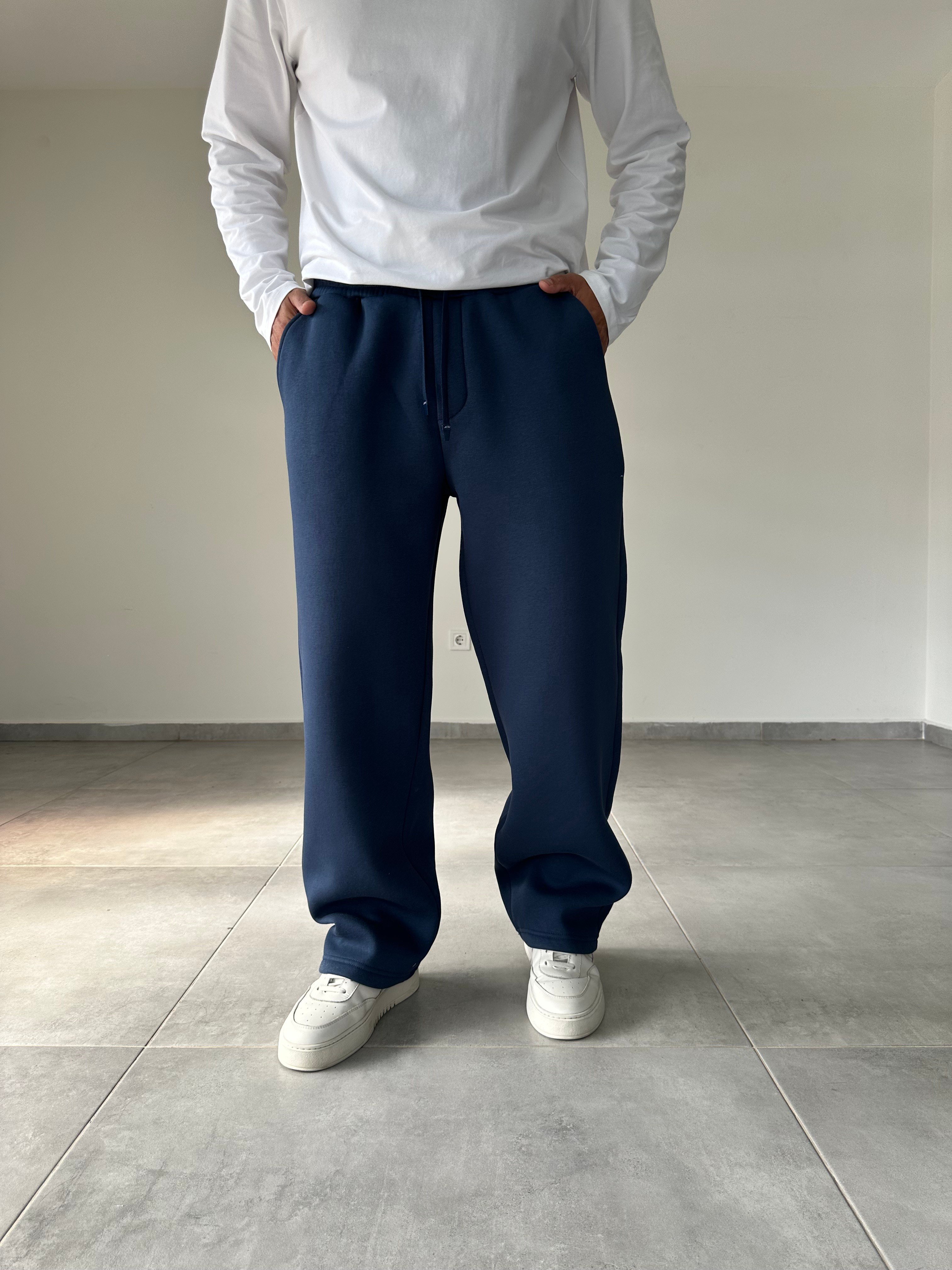 Lacivert Renk Rahat Kesim Basic Baggy Eşofman