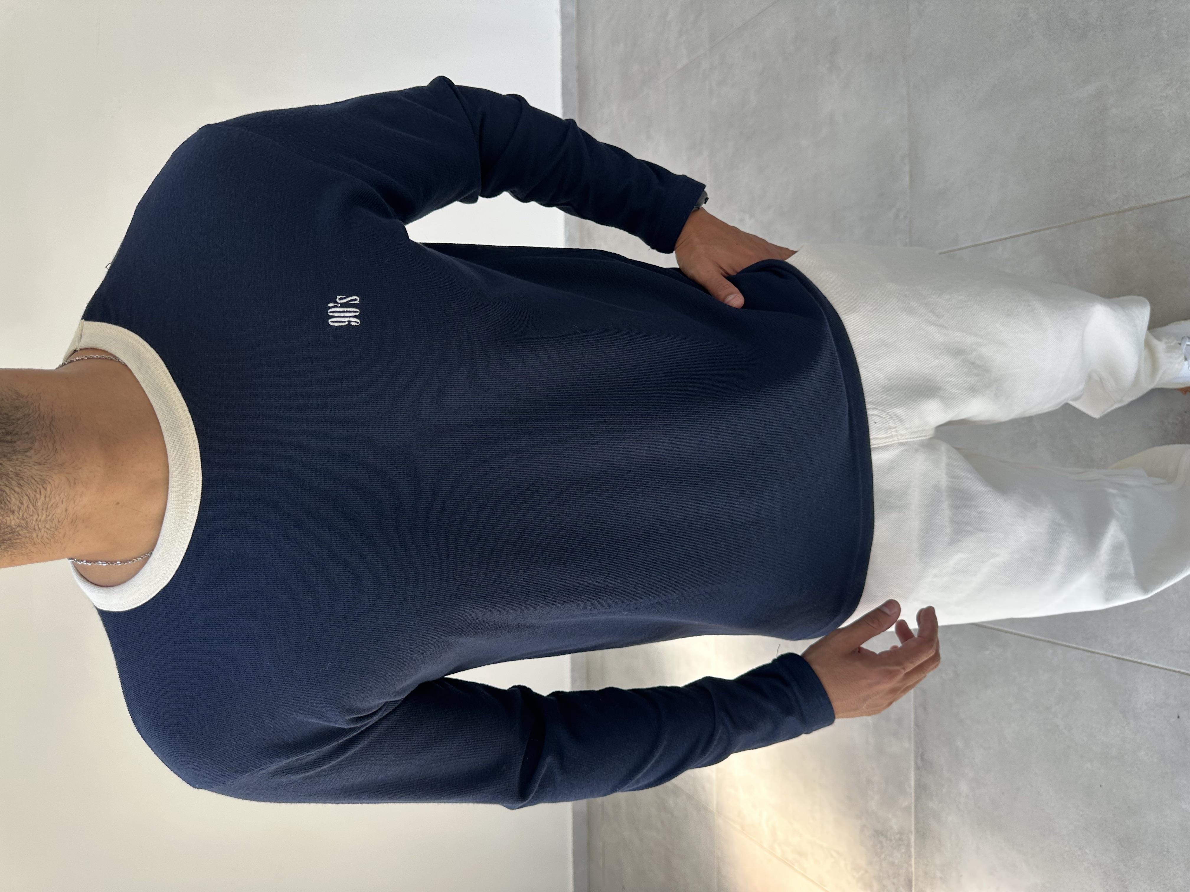 90s Nakış Detaylı Lacivert Renk Retro Sweatshirt