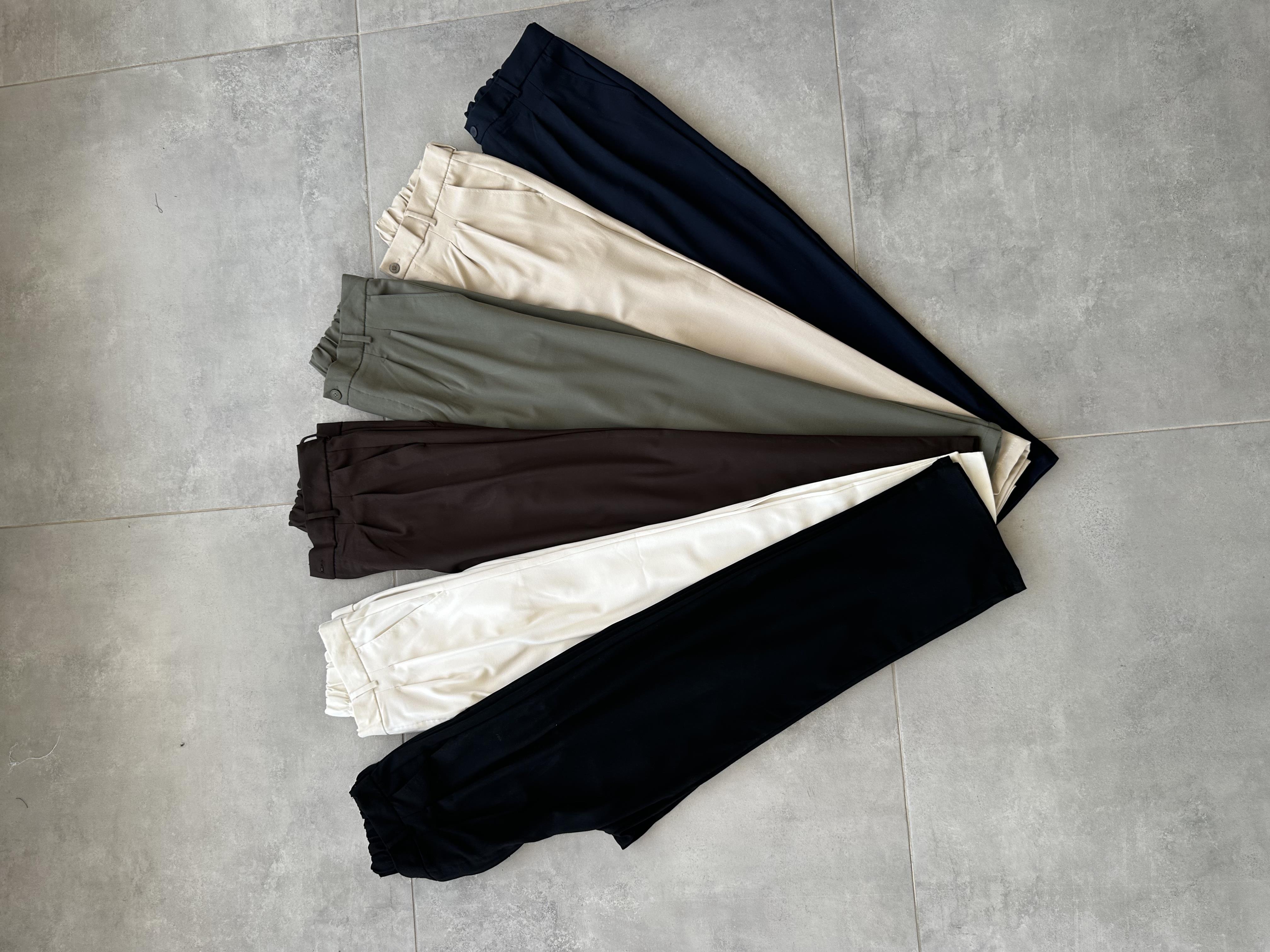 Bej Renk Basic Baggy Kumaş Pantolon
