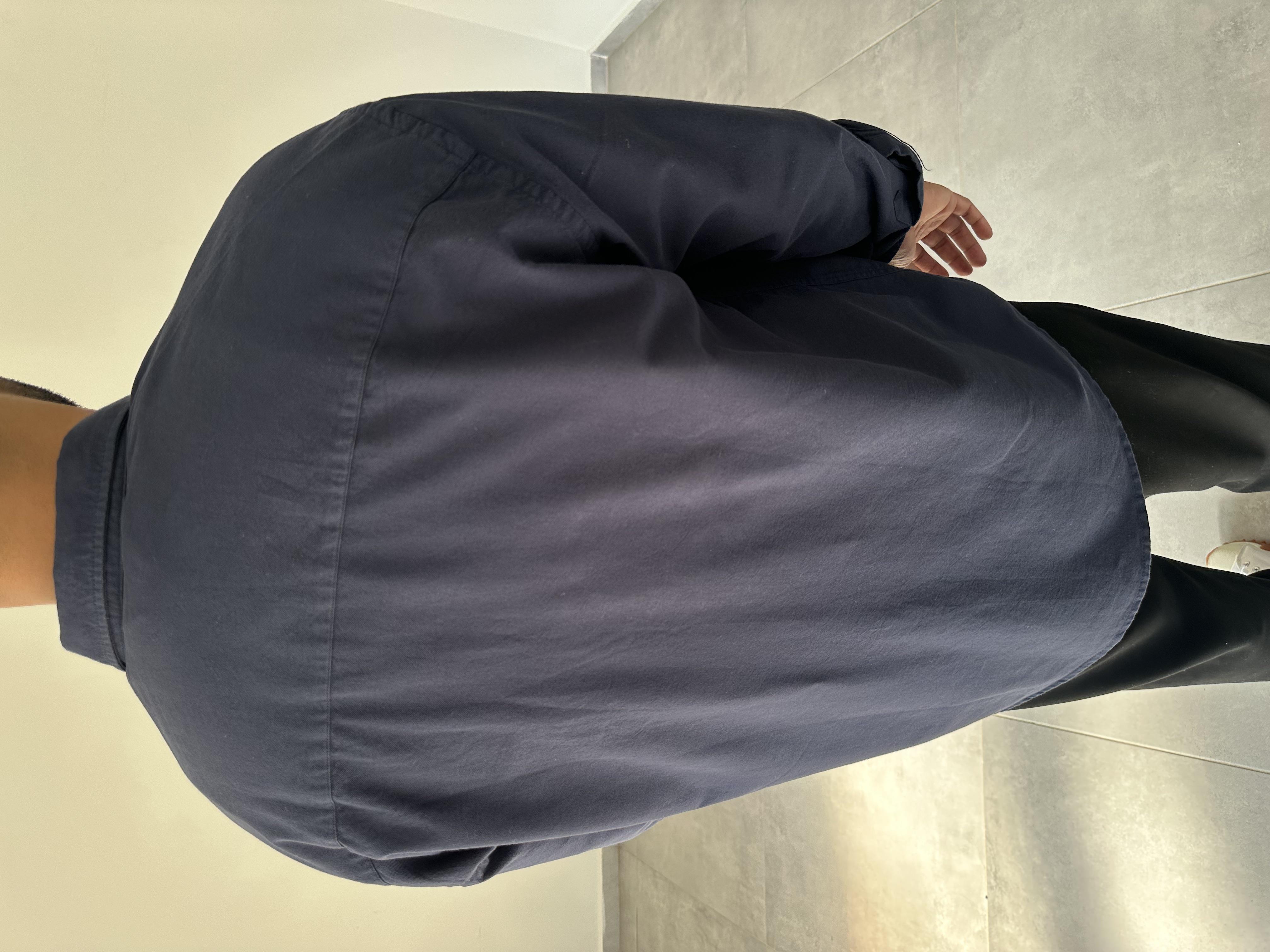 Heritage Nakışlı Lacivert Renk Oversize Oxford Gömlek