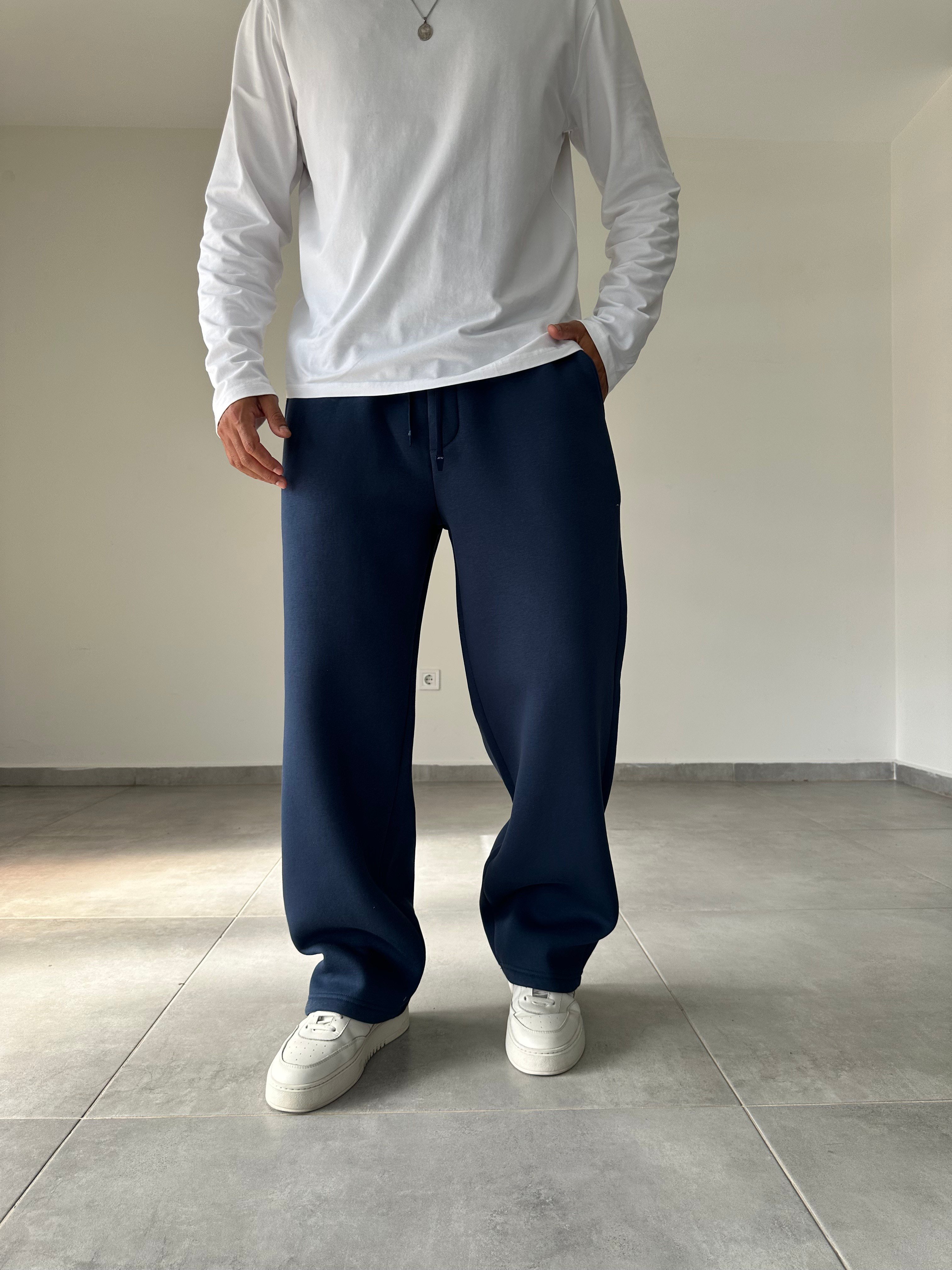 Lacivert Renk Rahat Kesim Basic Baggy Eşofman