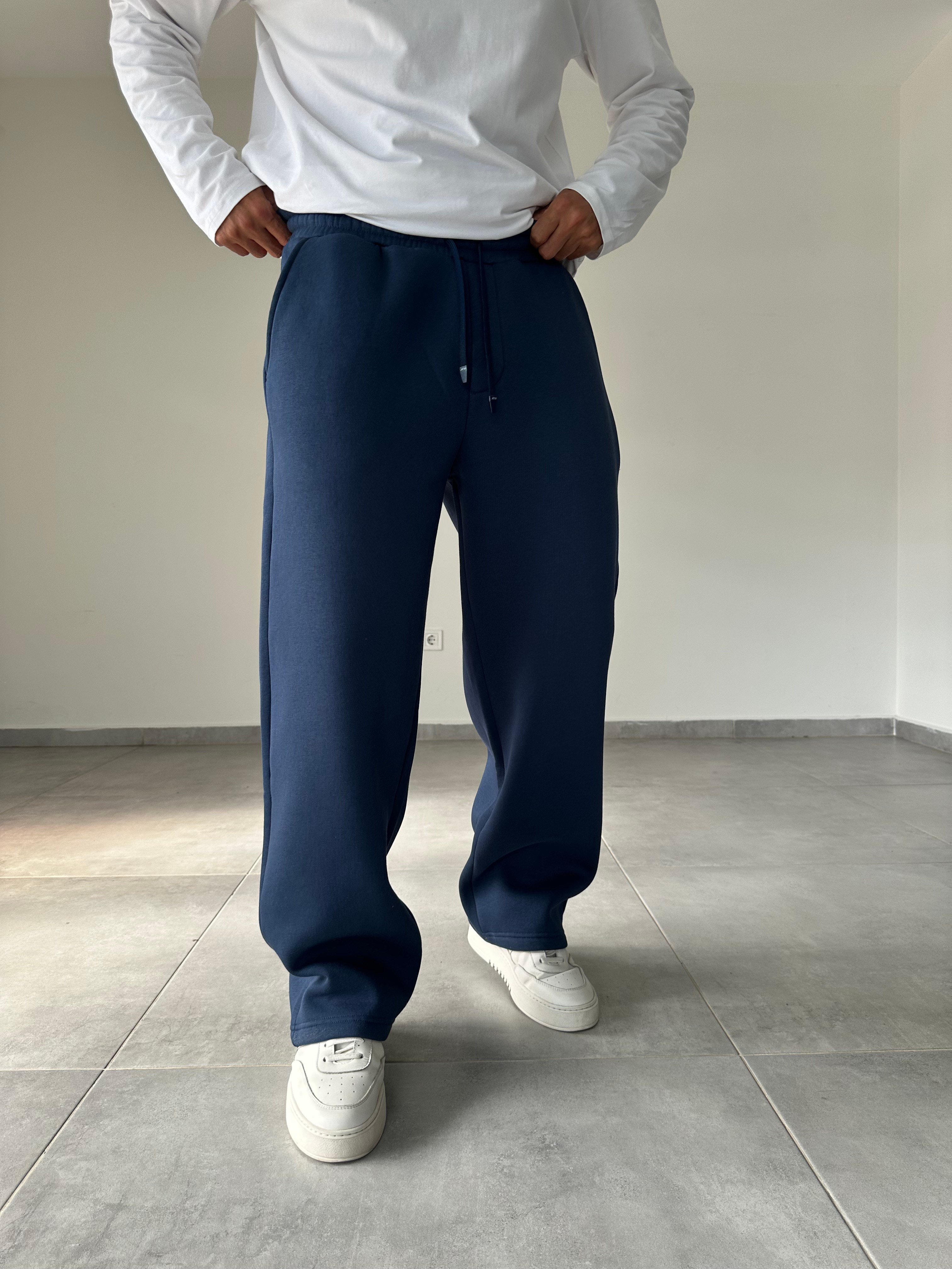 Lacivert Renk Rahat Kesim Basic Baggy Eşofman