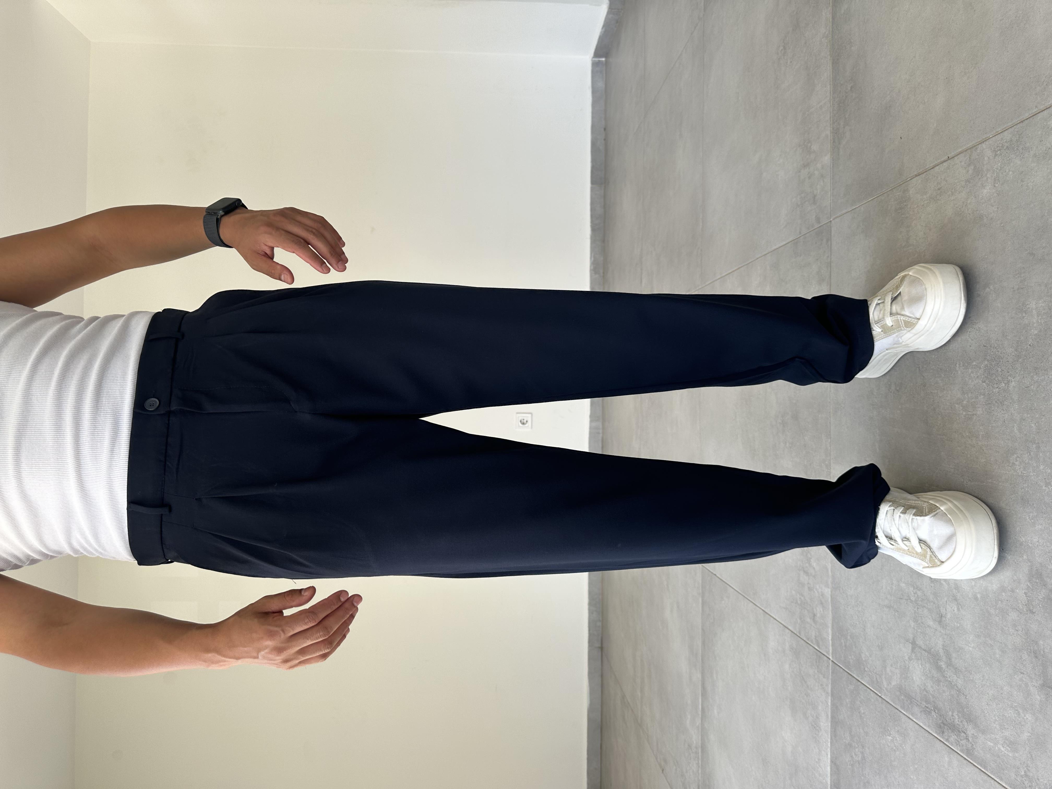 Lacivert Renk Basic Baggy Kumaş Pantolon