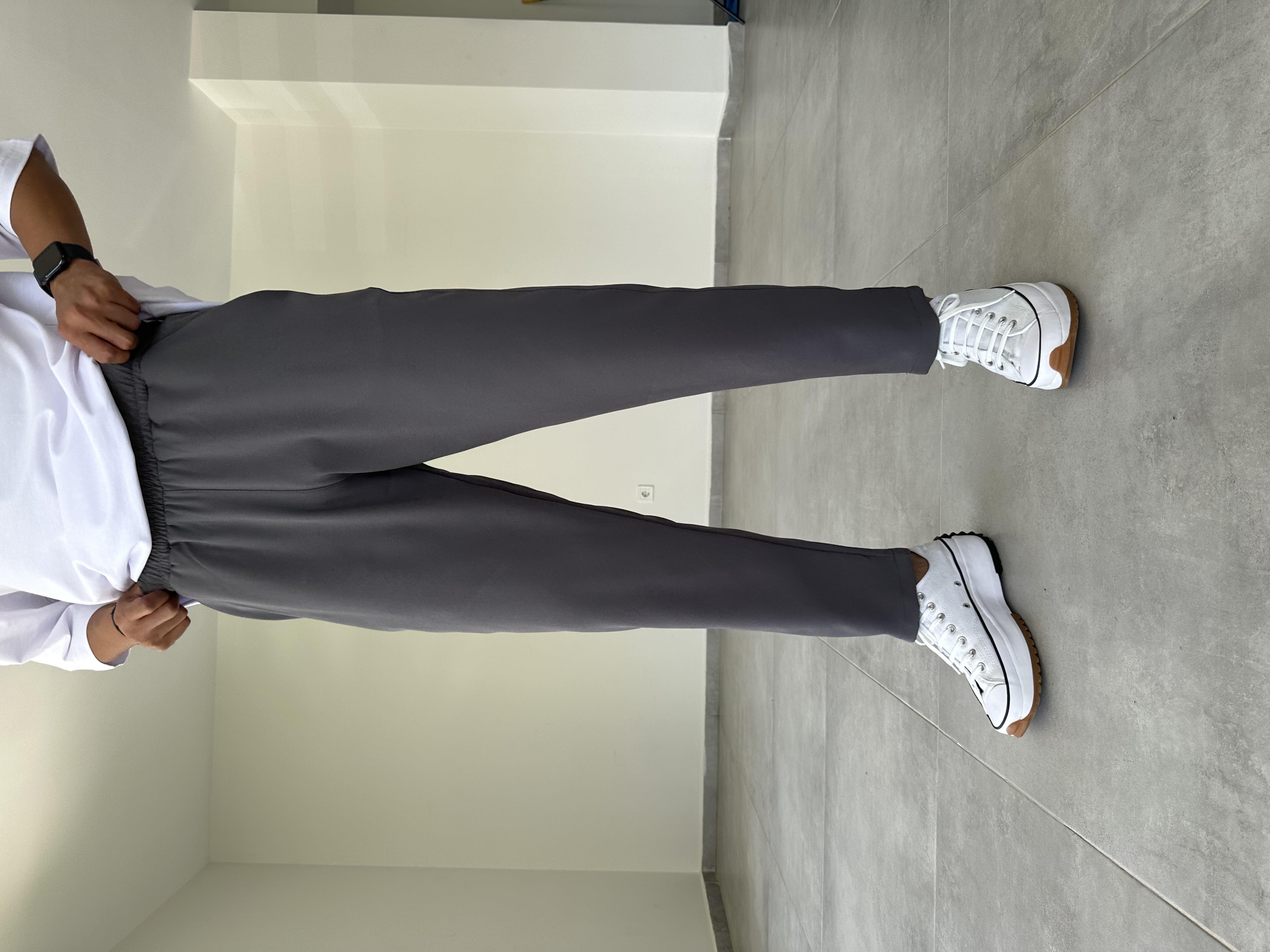 Füme Renk Basic Jogger Pantolon