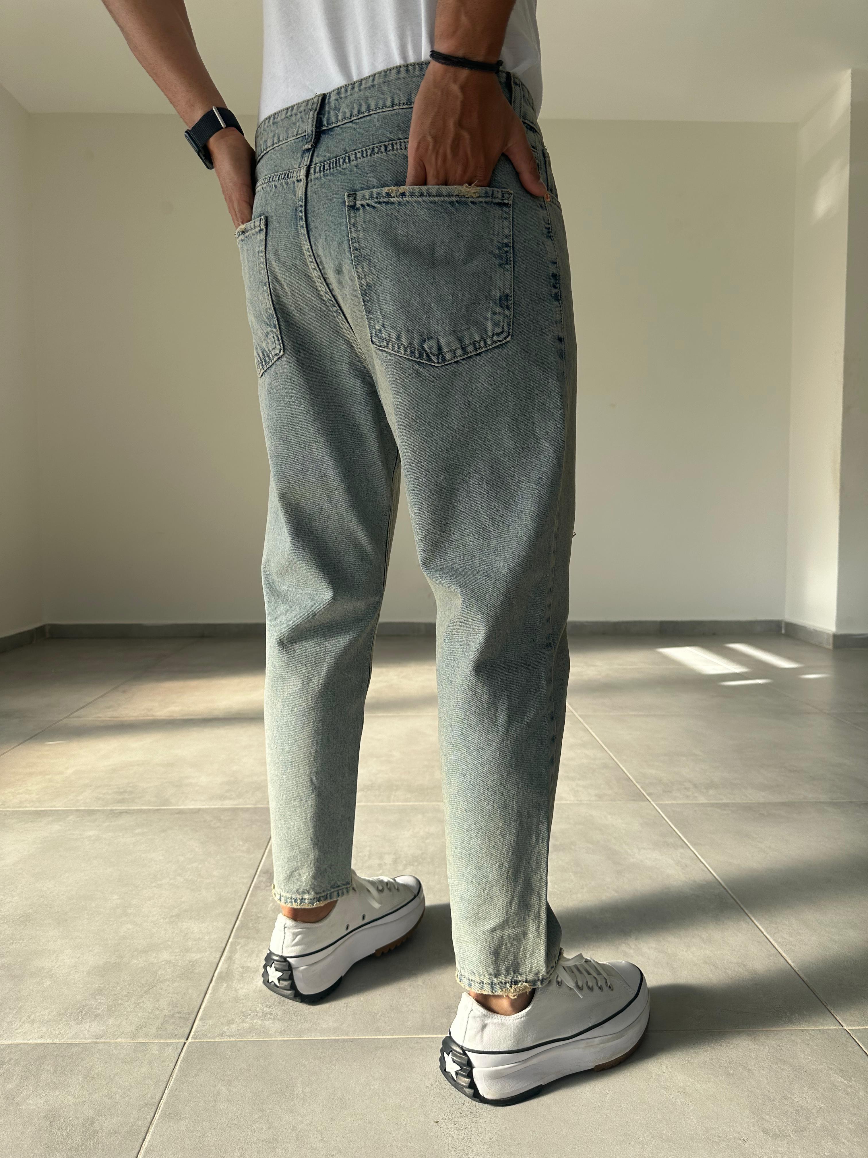 Kar Yıkama Boyfriend Kalıp Kot Pantolon