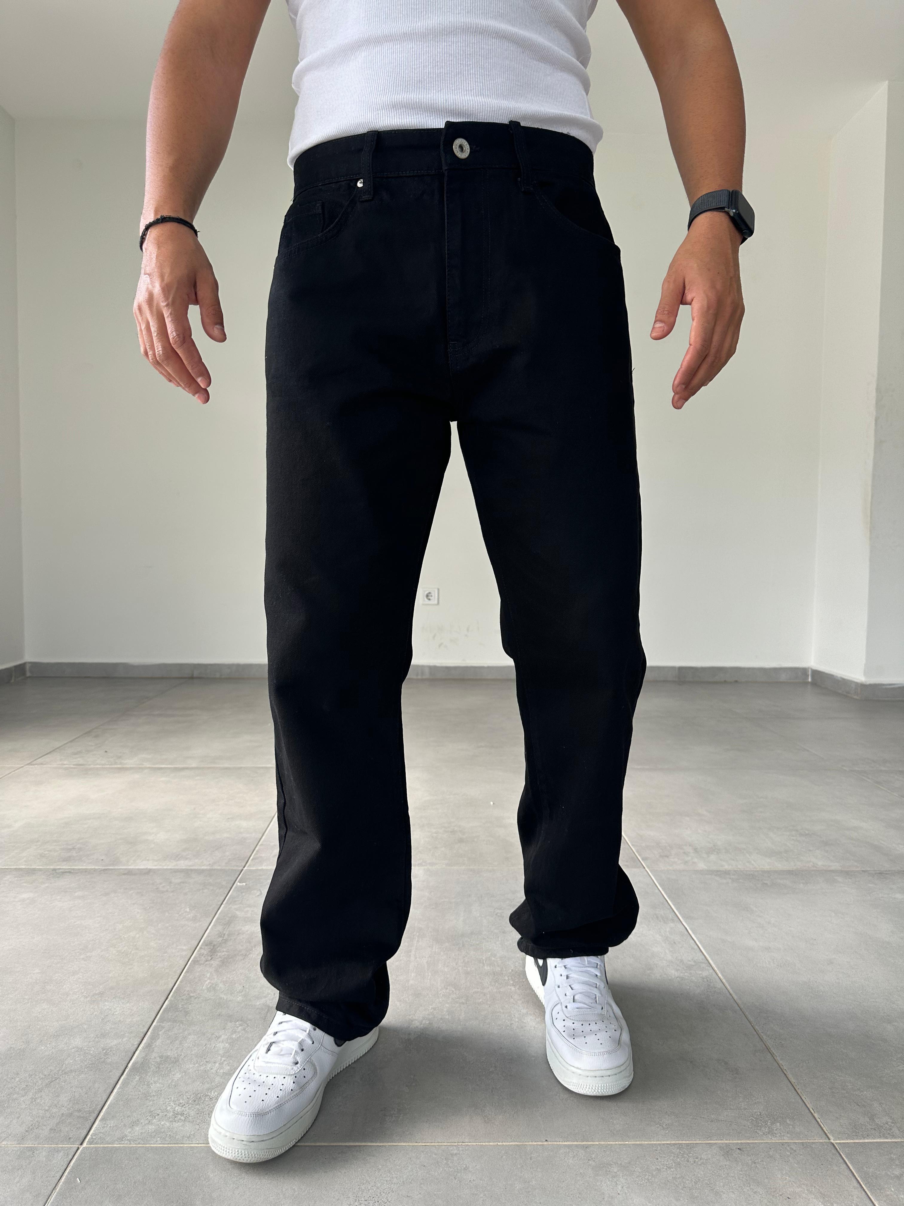 Siyah Renk Baggy Model Kot Pantolon