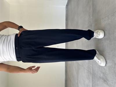 Lacivert Renk Basic Baggy Kumaş Pantolon
