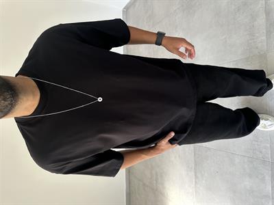 Siyah Renk Yıkamalı Oversize T-Shirt