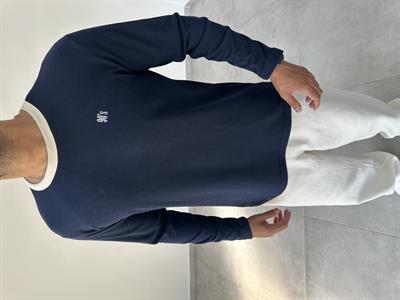 90s Nakış Detaylı Lacivert Renk Retro Sweatshirt