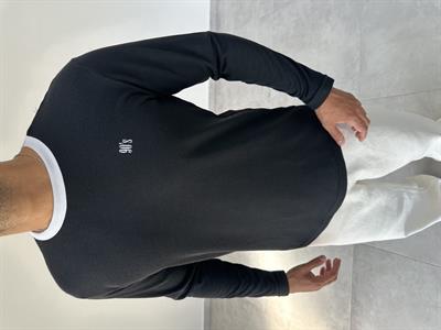 90s Nakış Detaylı Siyah Renk Retro Sweatshirt