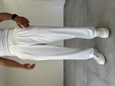Beyaz Renk Basic Baggy Kumaş Pantolon