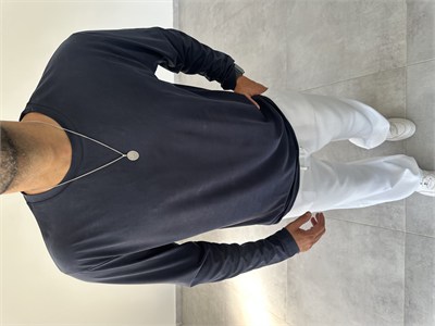 Lacivert Renk Modal Kumaş Basic Sweatshirt