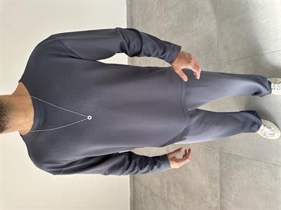 Antrasit Renk Oys Kumaş Oversize Kesim Sweatshirt