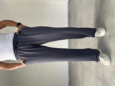 Antrasit Renk Modal Kumaş Basic Baggy Pantolon